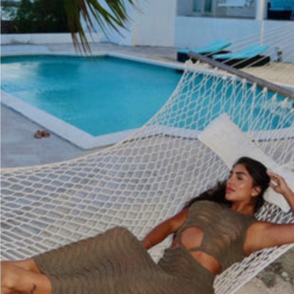 Olive Green Cut-Out Ribbed Two-Piece Set - Picture 2 of 9